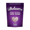 Wholesome Sweeteners 32-Ounce Organic Cane Sugar, Fair Trade, Non GMO, Gluten Free, Pure &amp; Vegan, for Baking and Sweetening, 12 Pack