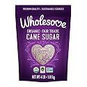 Wholesome Sweeteners 4-Pound Organic Cane Sugar, Fair Trade, Non GMO, Gluten Free &amp; Vegan for Baking and Sweetening, 6 Pack
