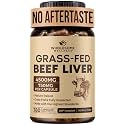 Wholesome Wellness Grass Fed Desiccated Beef Liver Capsules (180 Pills, 750mg Each) - Natural Iron, Vitamin A, B12 for Energy - Raised Undefatted in New Zealand Without Hormones or Chemicals