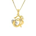 WHP Jewellers 18KT Gold Pendant for Women - Glam Womens Gold Pendant - Womens Fashionable Jewellery for Great Gifting