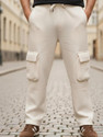 WHY Not Men Solid Beige Track Pants