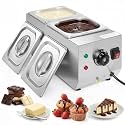 WICHEMI Chocolate Tempering Machine Chocolate Melter Warmer 2 Tanks 9lbs