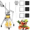 WICHEMI Commercial Vegetable Chopper Fruit Dicer with 3 Replacement Blades