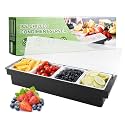 WICHEMI Ice Chilled Condiment Caddy with 4 Removable Trays and Lids