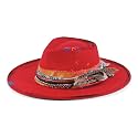 Wide Brim Fedora Hat for Men Women Retro Western Felt Hats