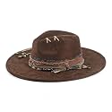 Wide Brim Fedora Hat for Men Women Retro Western Felt Hats