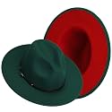 Wide Brim Fedora Hats for Women Mens Felt Fedora Hats With Belt Buckle