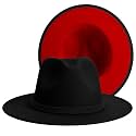Wide Brim Fedora Hats for Women Mens Felt Fedora Hats With Belt Buckle