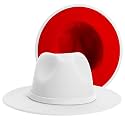 Wide Brim Fedora Hats for Women Mens Felt Fedora Hats With Belt Buckle