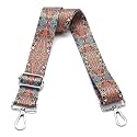 Wide Purse Strap Adjustable Replacement Crossbody Bag Strap Silver Hardware Shoulder Straps