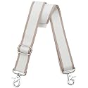 Wide Purse Strap Adjustable Replacement Crossbody Bag Strap Silver Hardware Shoulder Straps