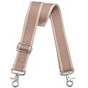 Wide Purse Strap Adjustable Replacement Crossbody Bag Strap Silver Hardware Shoulder Straps
