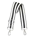 Wide Purse Strap Adjustable Replacement Crossbody Bag Strap Silver Hardware Shoulder Straps