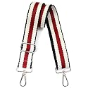 Wide Purse Strap Adjustable Replacement Crossbody Bag Strap Silver Hardware Shoulder Straps
