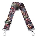 Wide Purse Strap Adjustable Replacement Crossbody Bag Strap Silver Hardware Shoulder Straps