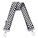Wide Purse Strap Adjustable Replacement Crossbody Bag Strap Silver Hardware Shoulder Straps