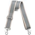 Wide Purse Strap Adjustable Replacement Crossbody Bag Strap Silver Hardware Shoulder Straps