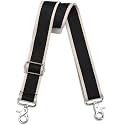 Wide Purse Strap Adjustable Replacement Crossbody Bag Strap Silver Hardware Shoulder Straps