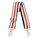 Wide Purse Strap Adjustable Replacement Crossbody Bag Strap Silver Hardware Shoulder Straps