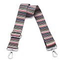 Wide Purse Strap Adjustable Replacement Crossbody Bag Strap Silver Hardware Shoulder Straps