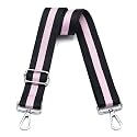 Wide Purse Strap Adjustable Replacement Crossbody Bag Strap Silver Hardware Shoulder Straps