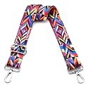 Wide Purse Strap Adjustable Replacement Crossbody Bag Strap Silver Hardware Shoulder Straps