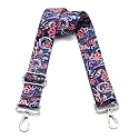 Wide Purse Strap Adjustable Replacement Crossbody Bag Strap Silver Hardware Shoulder Straps