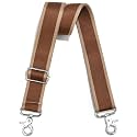 Wide Purse Strap Adjustable Replacement Crossbody Bag Strap Silver Hardware Shoulder Straps