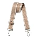 Wide Purse Strap Adjustable Replacement Crossbody Bag Strap Silver Hardware Shoulder Straps