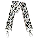 Wide Purse Strap Adjustable Replacement Crossbody Bag Strap Silver Hardware Shoulder Straps