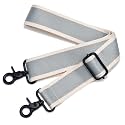 Wide Purse Strap Adjustable Replacement Crossbody Bag Strap Silver Hardware Shoulder Straps