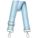 Wide Purse Strap Adjustable Replacement Crossbody Bag Strap Silver Hardware Shoulder Straps