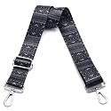 Wide Purse Strap Adjustable Replacement Crossbody Bag Strap Silver Hardware Shoulder Straps