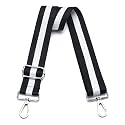 Wide Purse Strap Adjustable Replacement Crossbody Bag Strap Silver Hardware Shoulder Straps