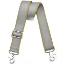 Wide Purse Strap Adjustable Replacement Crossbody Bag Strap Silver Hardware Shoulder Straps