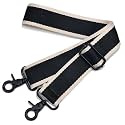 Wide Purse Strap Adjustable Replacement Crossbody Bag Strap Silver Hardware Shoulder Straps