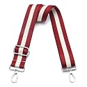 Wide Purse Strap Adjustable Replacement Crossbody Bag Strap Silver Hardware Shoulder Straps
