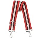 Wide Purse Strap Adjustable Replacement Crossbody Bag Strap Silver Hardware Shoulder Straps