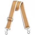 Wide Purse Strap Adjustable Replacement Crossbody Bag Strap Silver Hardware Shoulder Straps