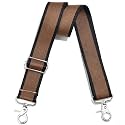 Wide Purse Strap Adjustable Replacement Crossbody Bag Strap Silver Hardware Shoulder Straps
