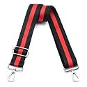 Wide Purse Strap Adjustable Replacement Crossbody Bag Strap Silver Hardware Shoulder Straps