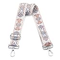 Wide Purse Strap Adjustable Replacement Crossbody Bag Strap Silver Hardware Shoulder Straps