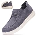 Wide Toe Box Shoes for Men Extra Wide Width Diabetic Shoes Men's Loafers &amp; Slip-ons Arch Support Plantar Fasciitis Walking Loafers