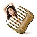 Wide Tooth Comb for Curls, Wooden Hair Comb with Long Teeth for Gentle Detangling, Perfect for Thick Hair, Women & Men
