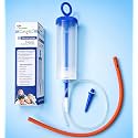 Widely Pure Graduated Glycerine Syringe / Enema Syringe - Bird Animal Hand Feeding Syringe 100ml with Enema tube 12 number and round colon tip Nelton catheter / suction catheter combo pack