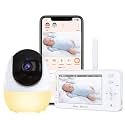 WiFi Baby Monitor with Camera and Audio, 4.3" 1080p HD Portable Baby Monitor, 3500mah Battery, Night Light, Night Vision, Temperature Sensor, 985ft Range, 2-Way Talk, 8 Lullabies(ABM206)