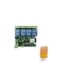WiFi RF Relay Switch,Set to emulate Both pushbutton with Inching Mode and switches with Self-Locking Mode,WiFi Remote and Voice Control Garage gate Fireplace (Smart Life app, 4CH)
