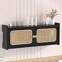 WiFi Router Storage Box, Wall-Mounted Cabinet nizer, Rattan Shelf for Router &amp; Accessories, Stylish Electl Box Concealer, Space-Saving Home Decor