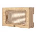 WiFi Router Storage Box - Wall-Mounted Cabinet nizer, Rattan Shelf for Concealing Electl Boxes &amp; Clutter, Stylish Home Décor Solution