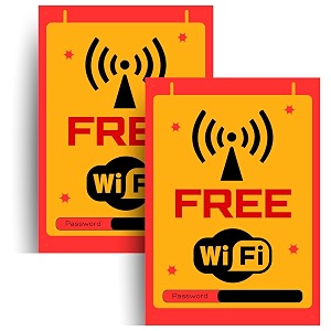 WiFi Sign Sticker Board 20.5 x 14.5